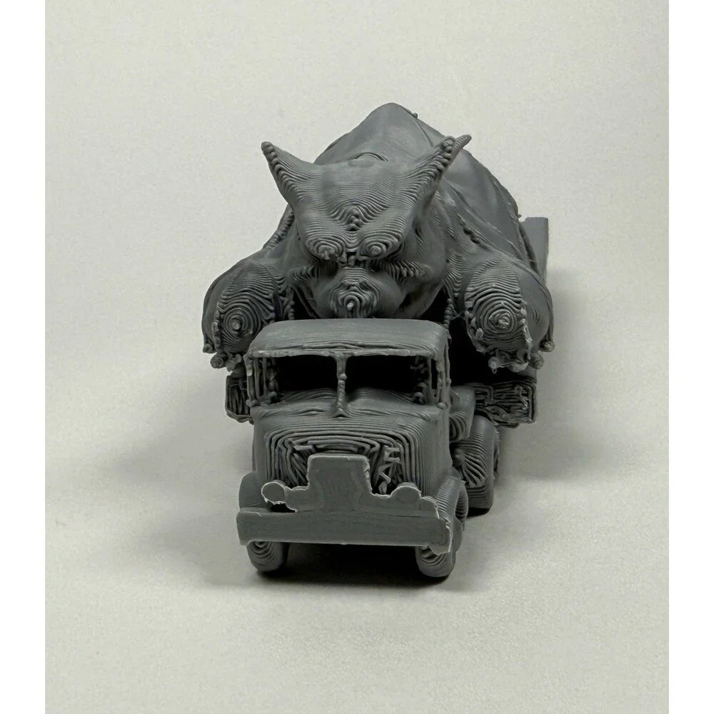 Gorgo 1961 Movie Monster Gorgo Tied Down Truck Trailer Paintable Toy